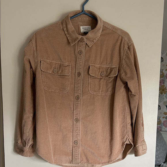 American Eagle Outfitters Tops - American Eagle Corduroy Shirt in Camel Tan